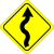 Anonymous curves ahead sign